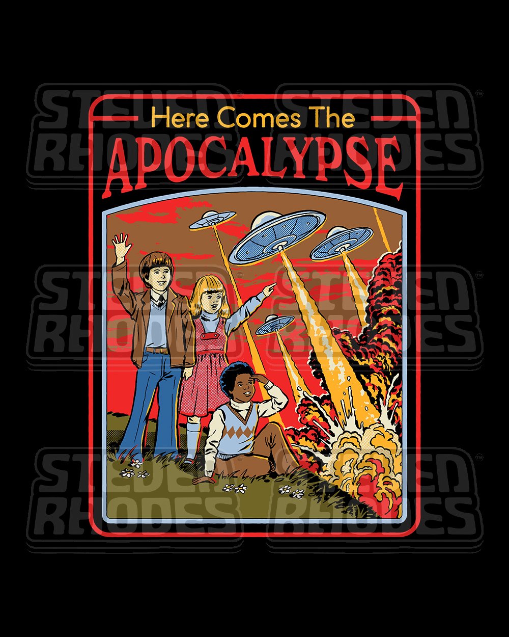 Here Comes the Apocalypse T-Shirt Europe Online #colour_black