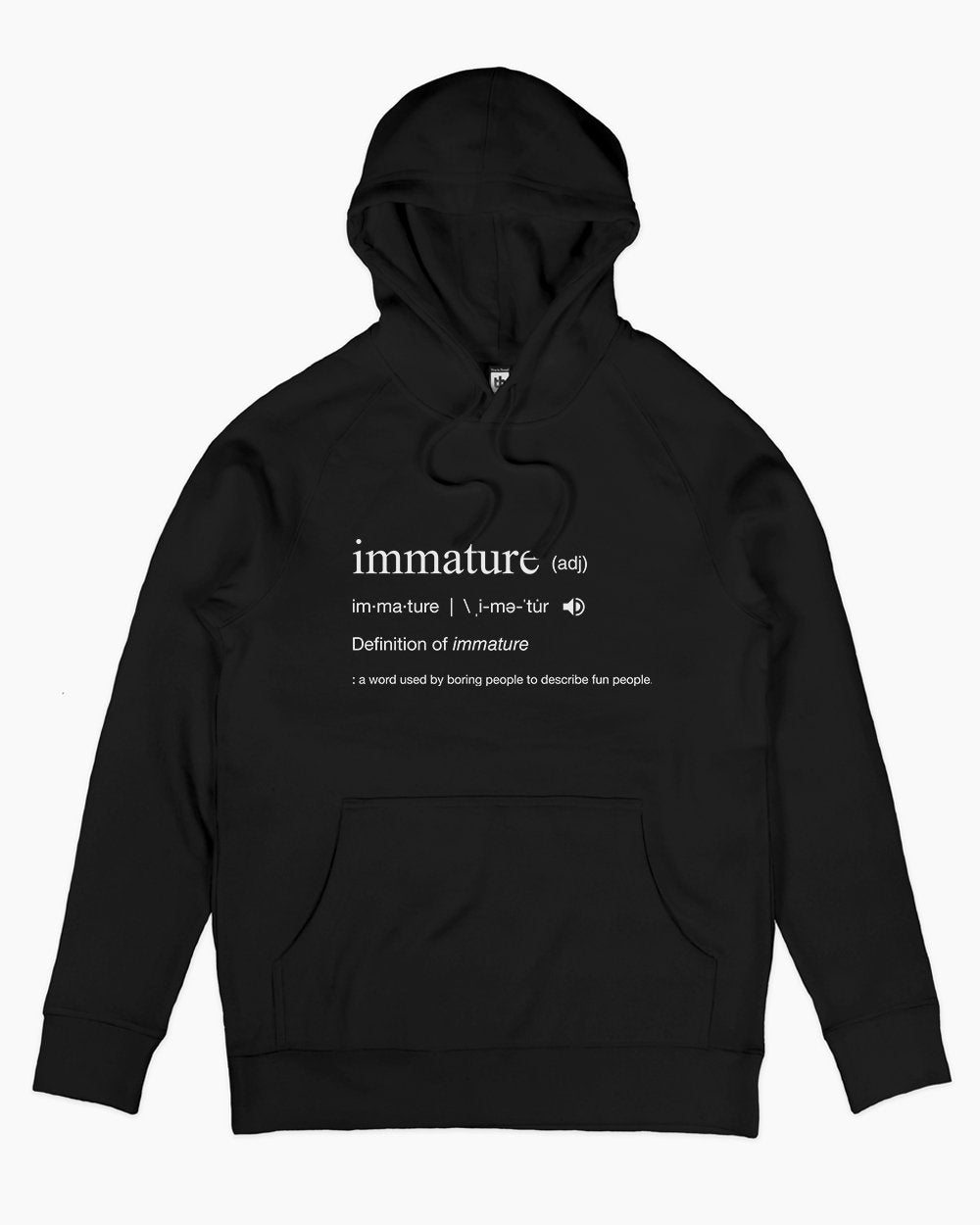 Immature Dictionary Definition Hoodie Europe Online #colour_black