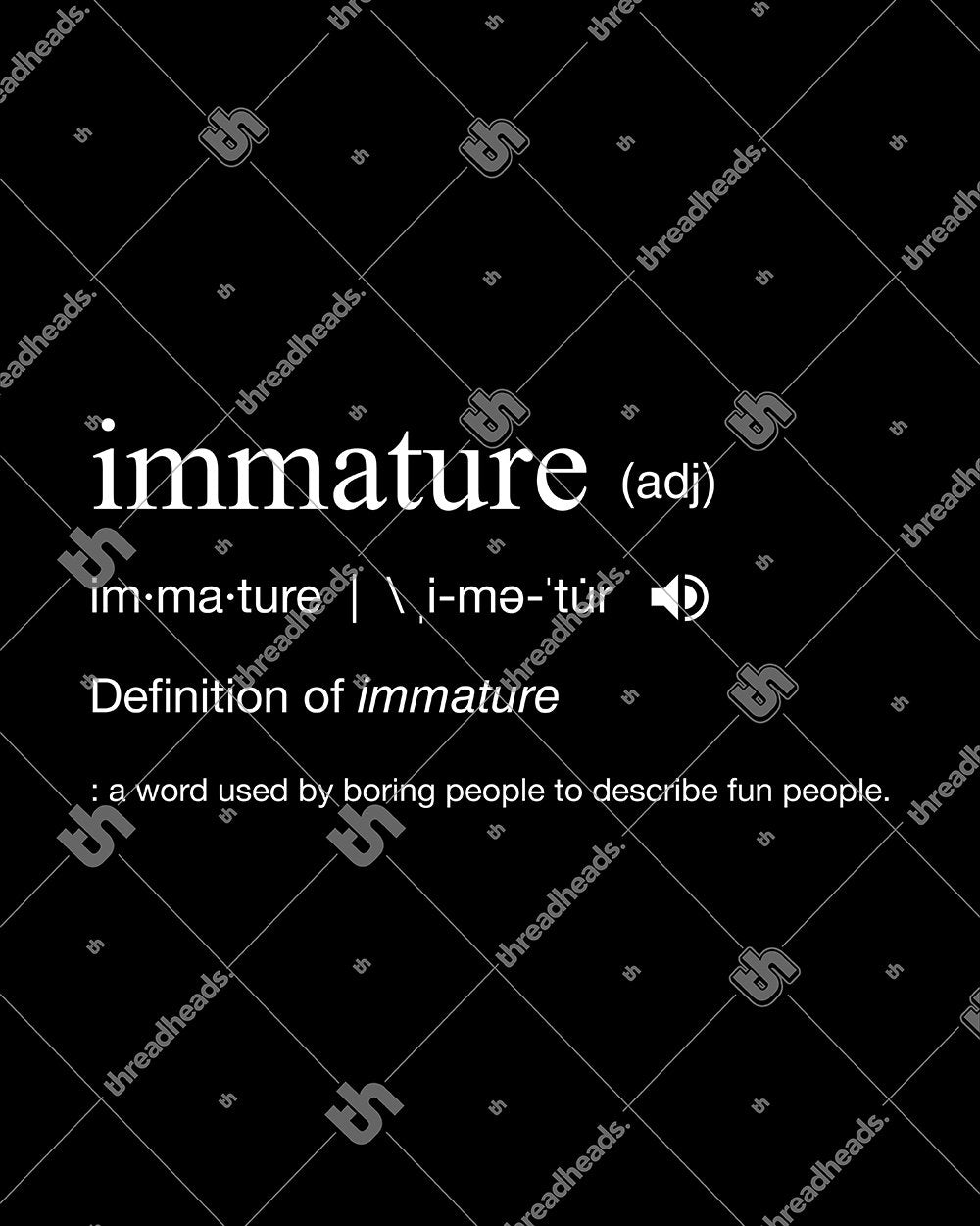 Immature Dictionary Definition Sweater Europe Online #colour_black