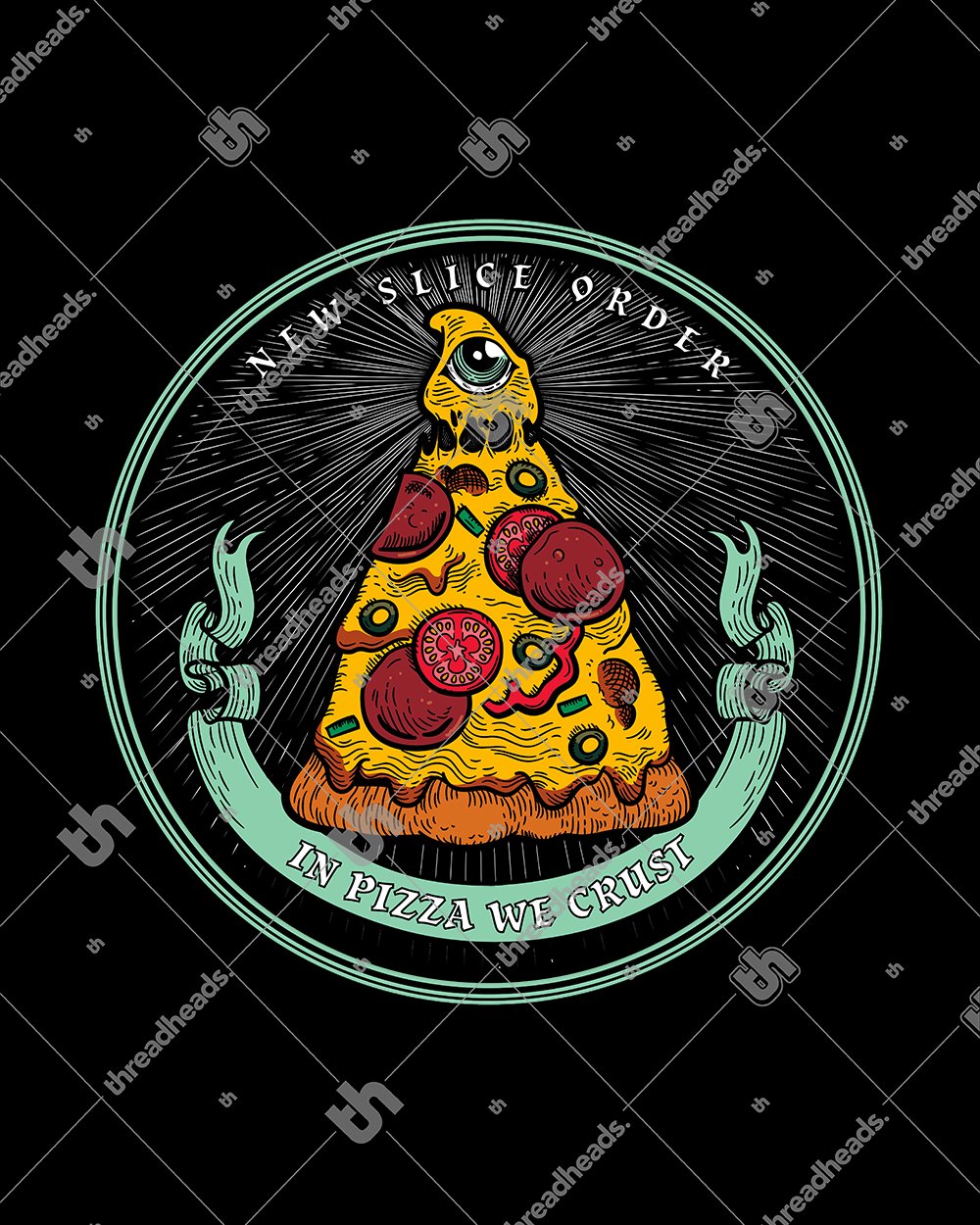 In Pizza We Crust T-Shirt Europe Online #colour_black
