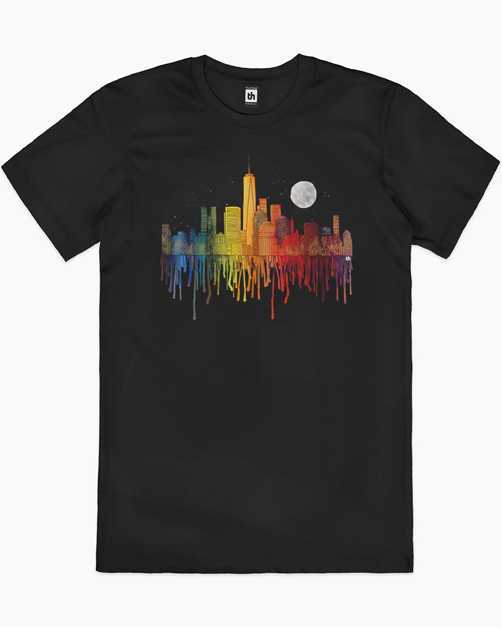 Melting Cityscapes T-Shirt Europe Online #colour_black
