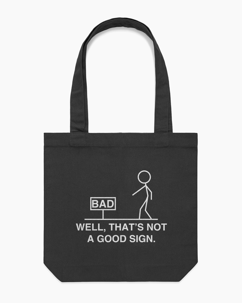 Not a Good Sign Tote Bag Europe Online #colour_black