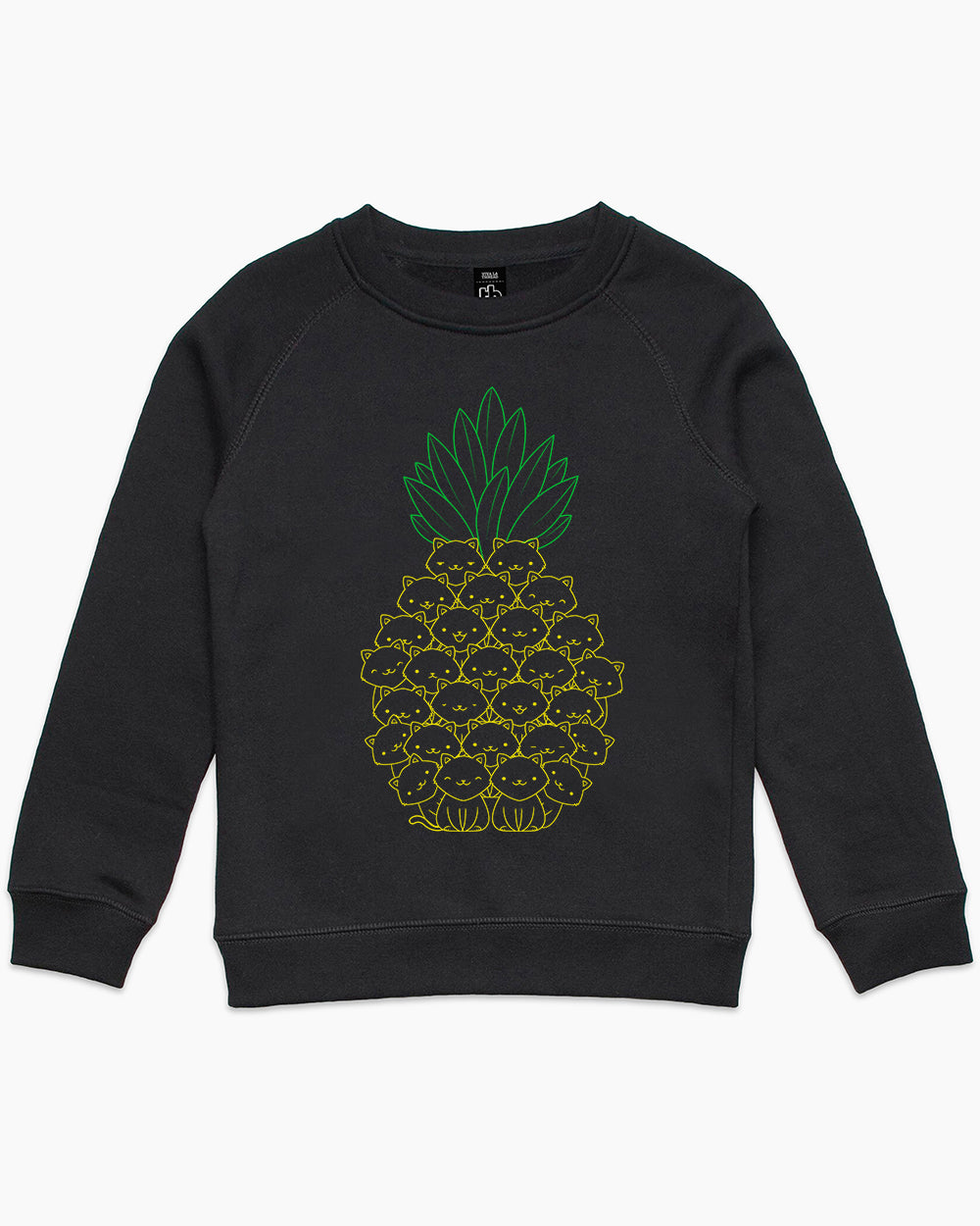 Pineapple Cat Kids Sweater Australia Online #colour_black