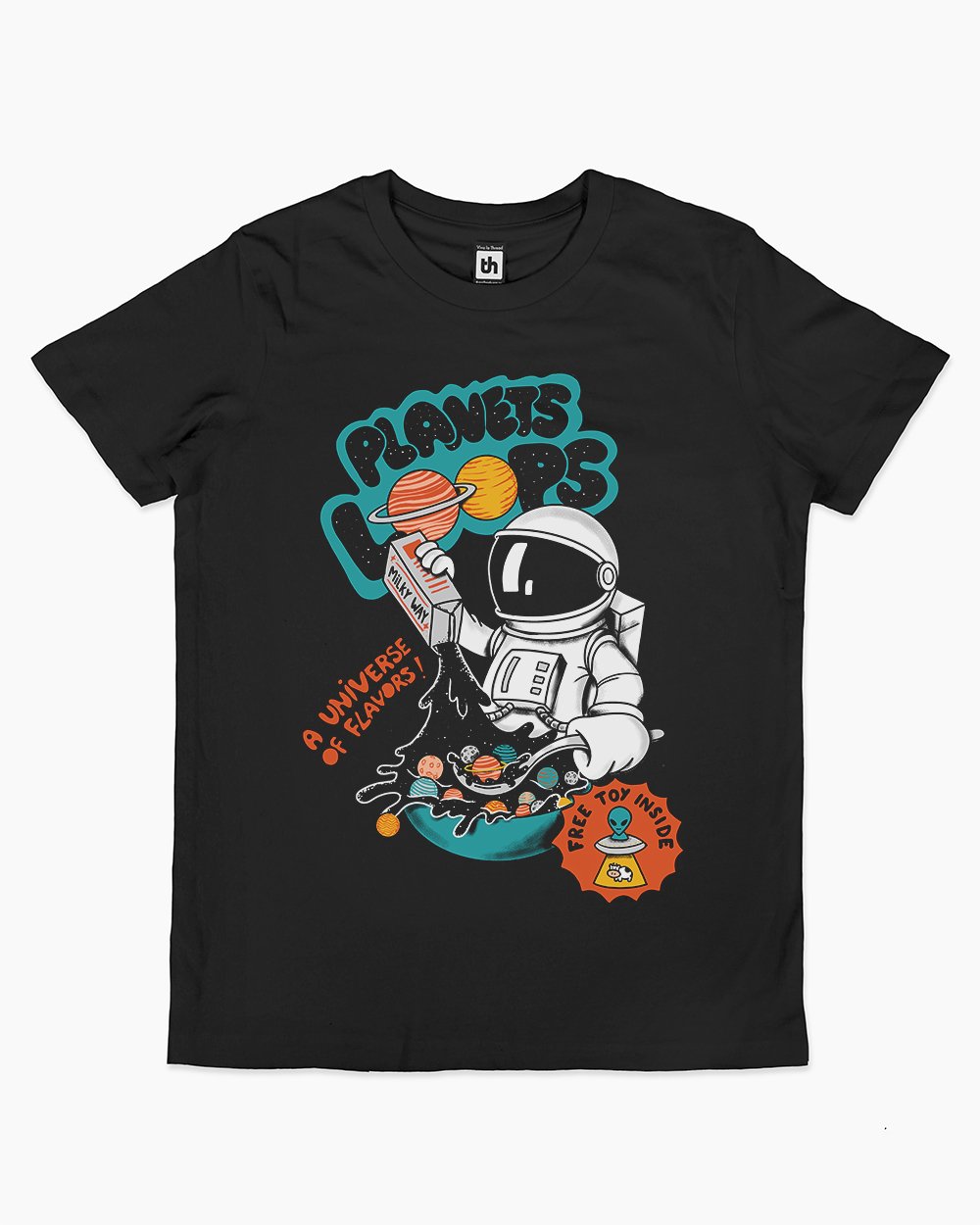 Planets Loops Kids T-Shirt Europe Online #colour_black