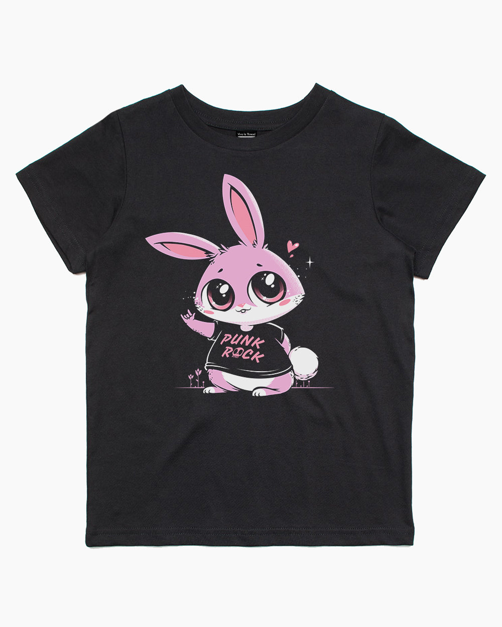 Punk Rock Bunny Kids T-Shirt Europe Online #colour_black