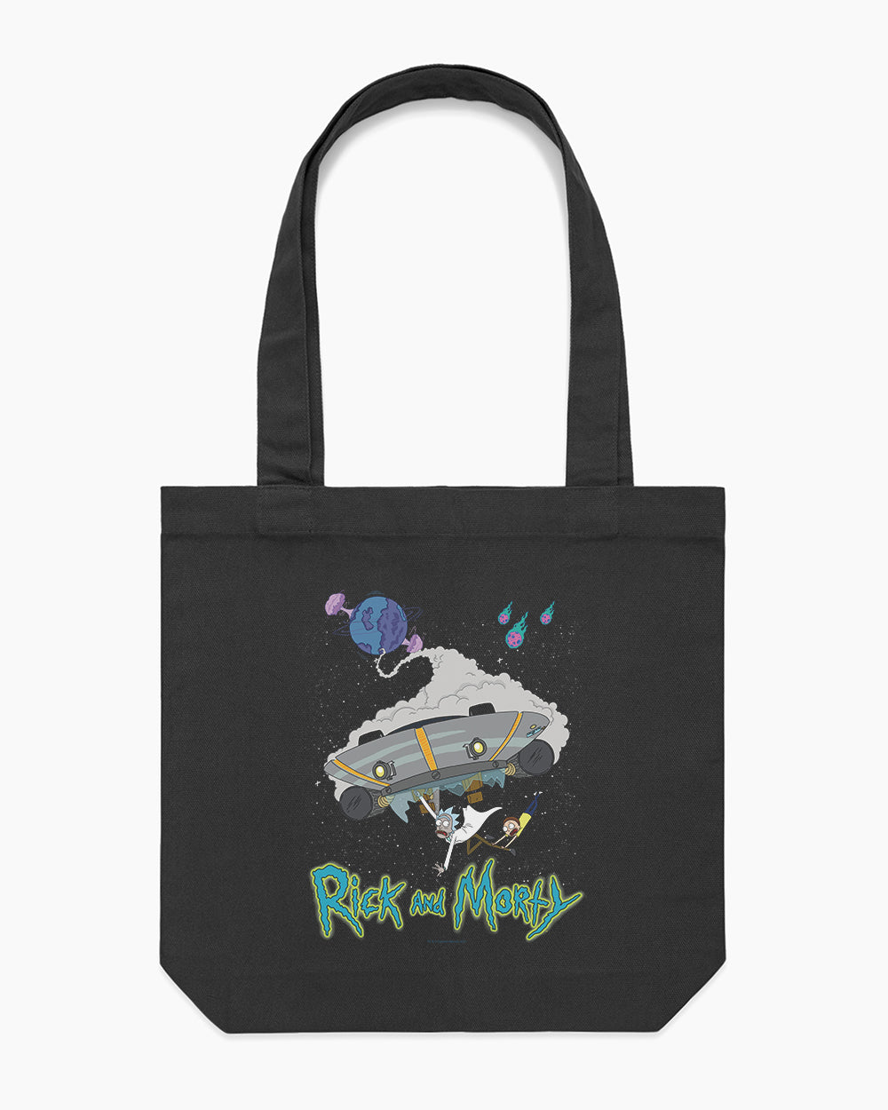 Rick and Morty Destroyed Planet Tote Bag Europe Online #colour_black
