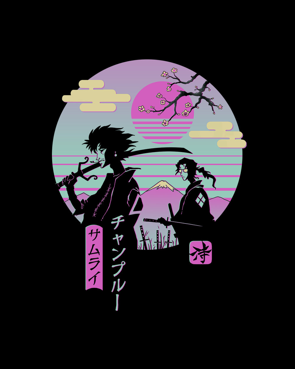 Samurai Chillhop T-Shirt Europe Online #colour_black