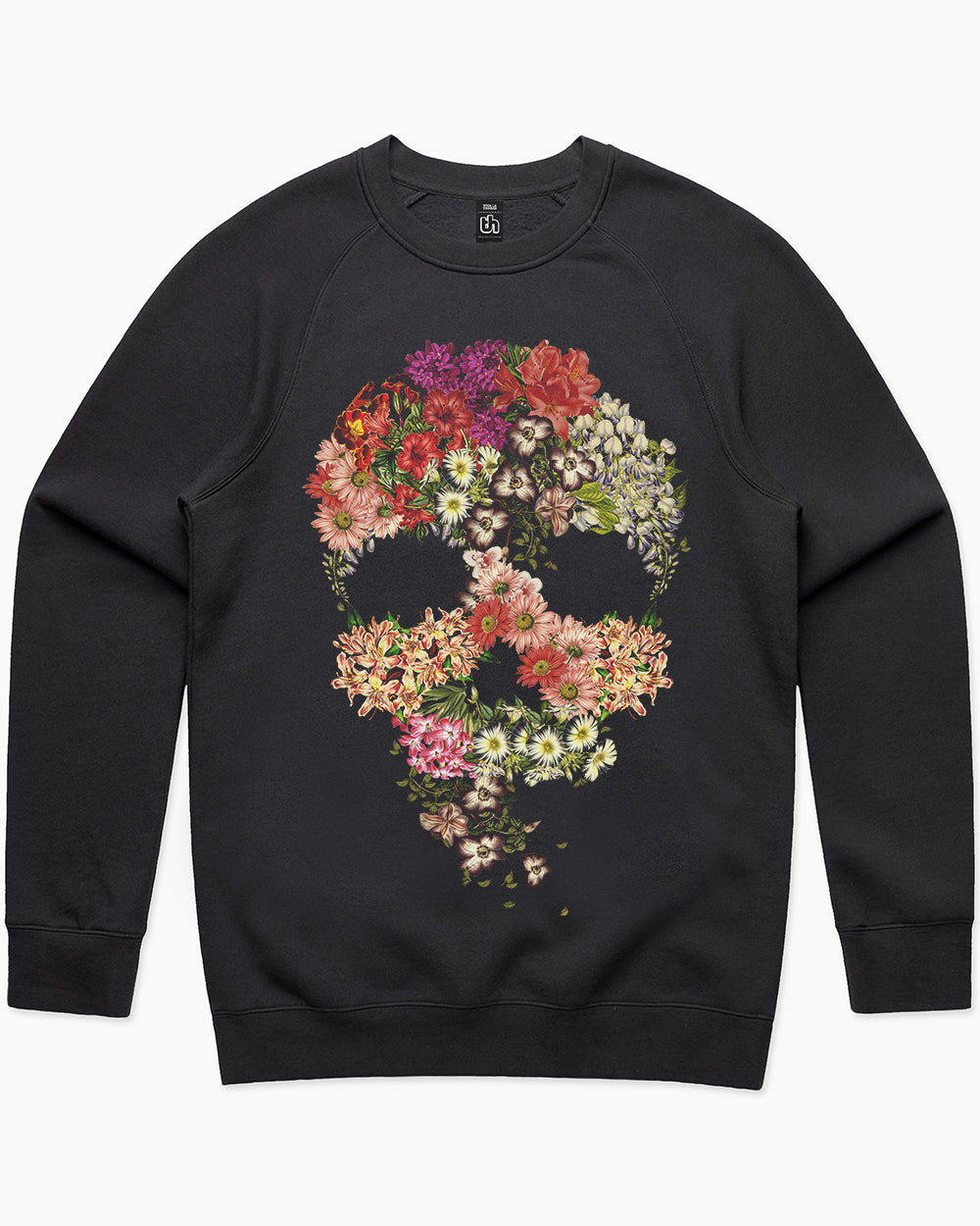 Skull Floral Decay Sweater Europe Online #colour_black