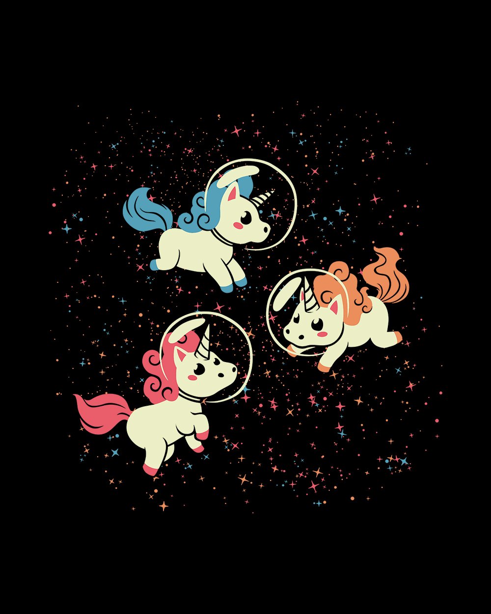 Space Unicorn T-Shirt Europe Online #colour_black