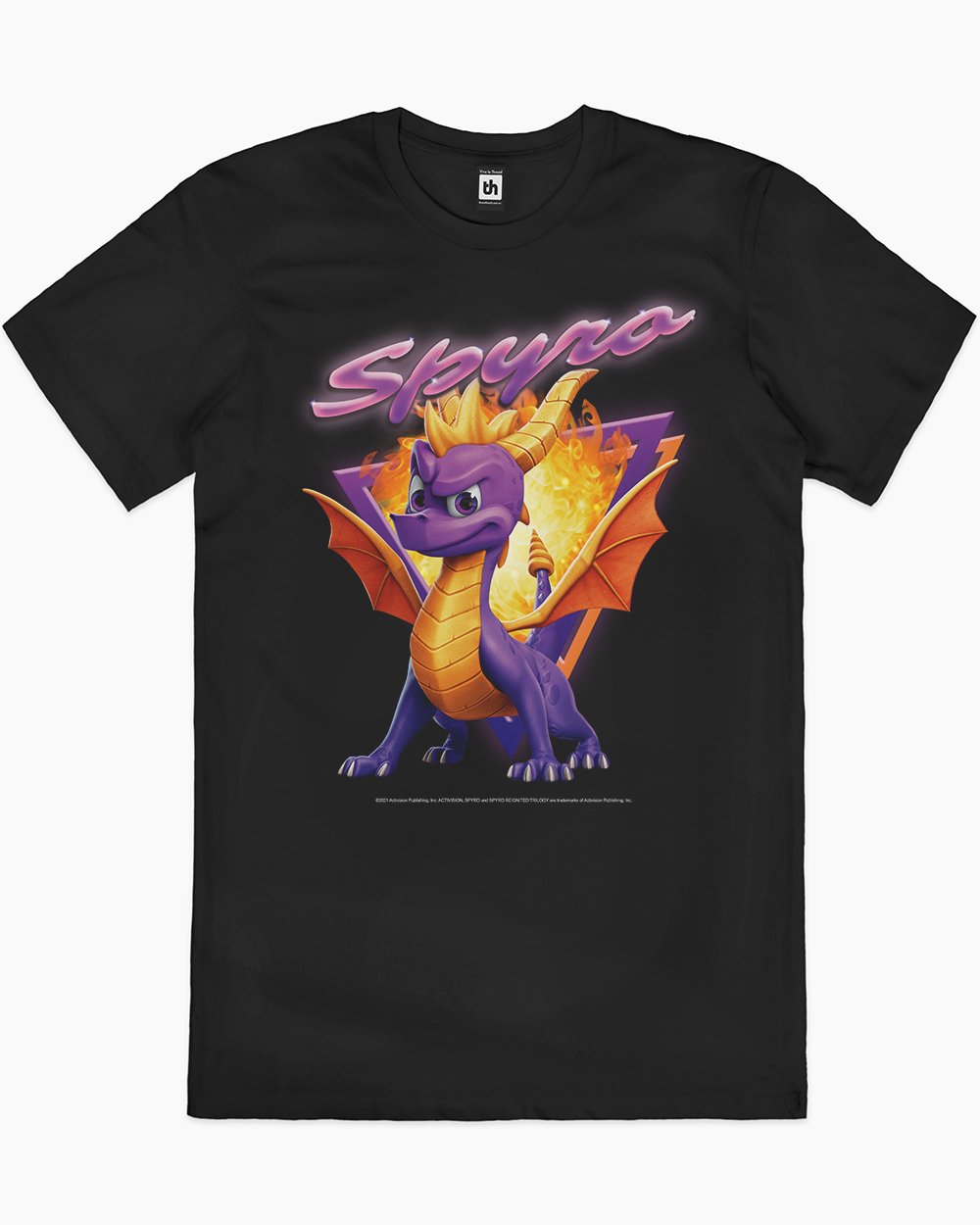 Spyro 90s Fireball T-Shirt Europe Online #colour_black