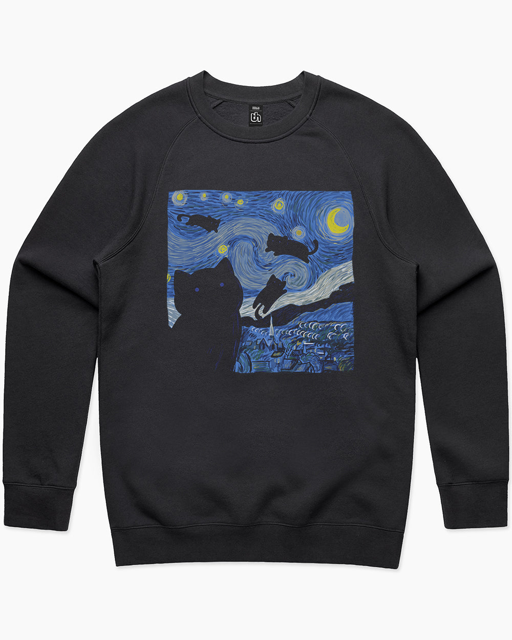 The Starry Cat Night Sweater Europe Online #colour_black
