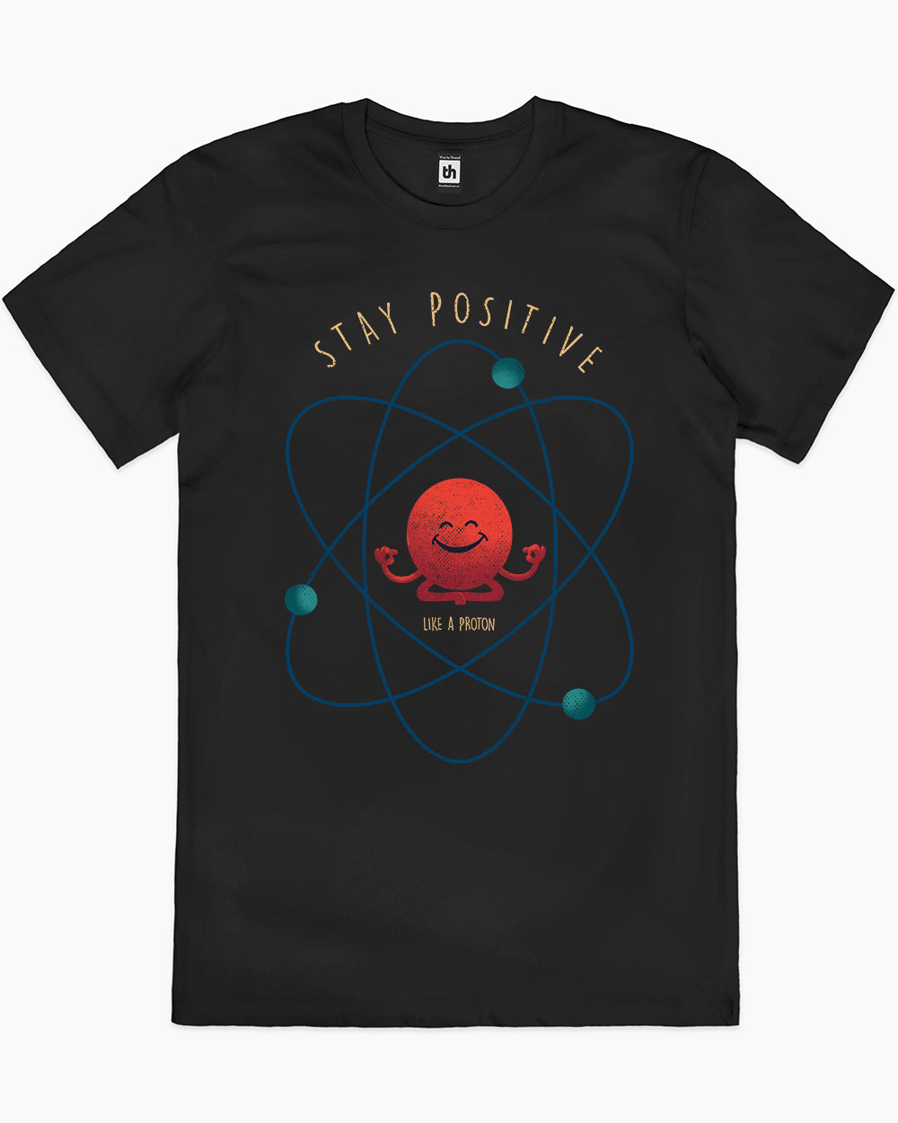 Stay Positive - Atom T-Shirt Europe Online #colour_black