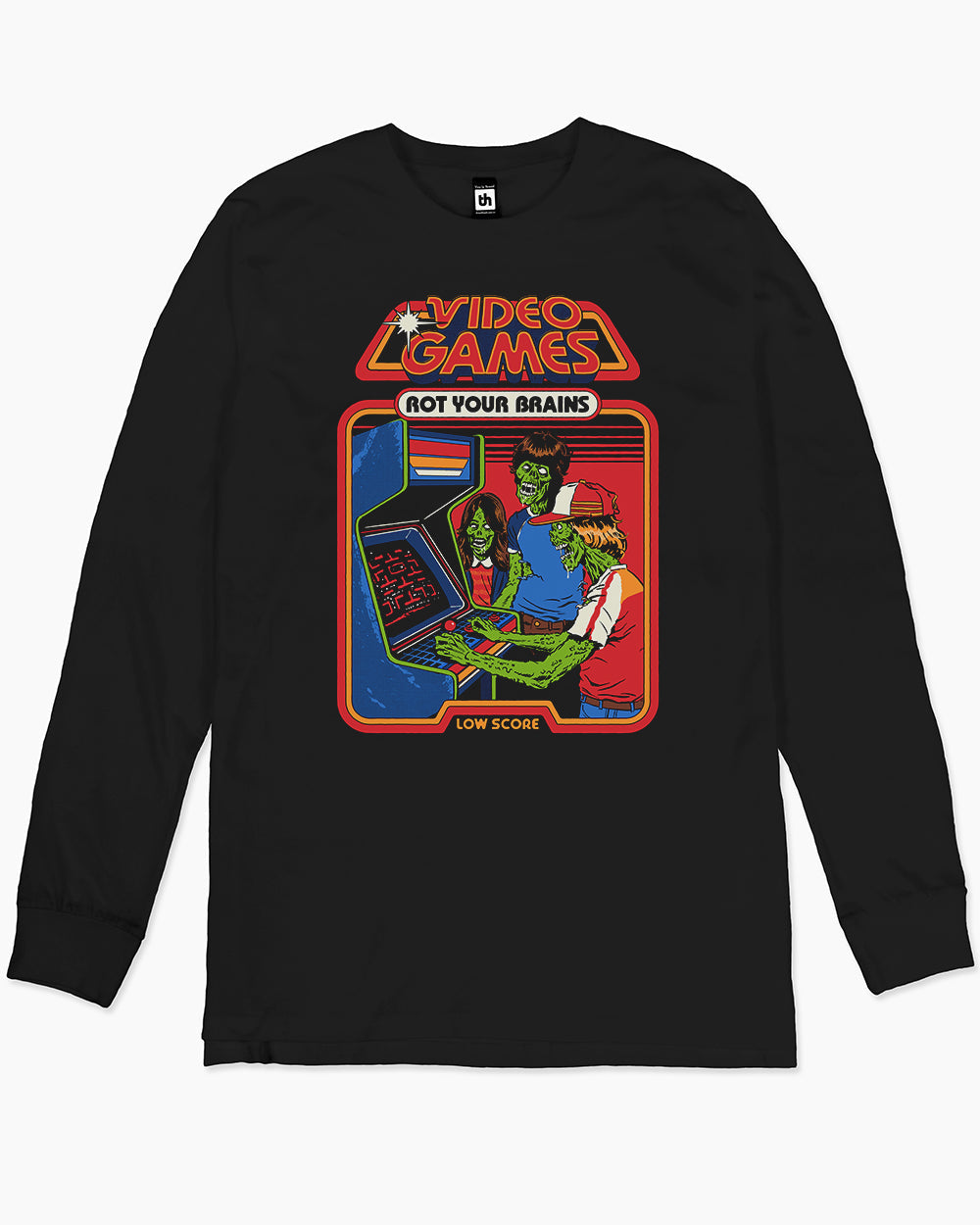 Video Games Rot Your Brains Long Sleeve Europe Online #colour_black