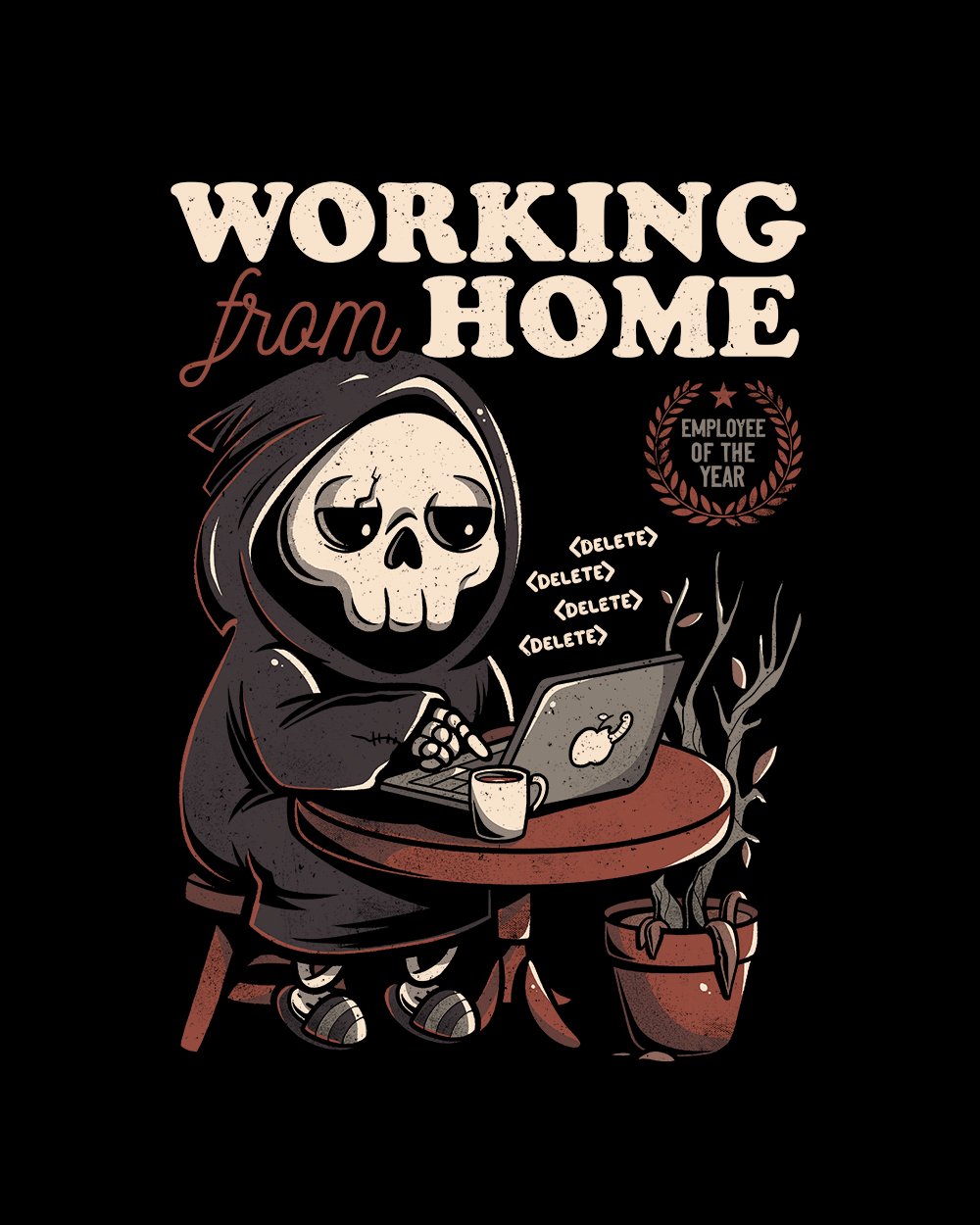 Working from Home T-Shirt Australia Online #colour_black