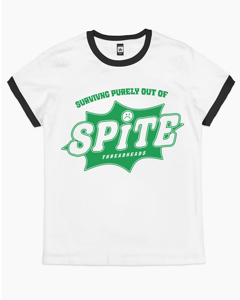 Surviving Purely Out Of Spite T-Shirt Australia Online #colour_black ringer