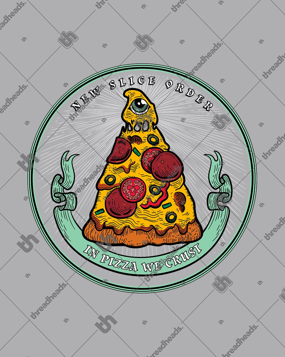 In Pizza We Crust T-Shirt Europe Online #colour_grey