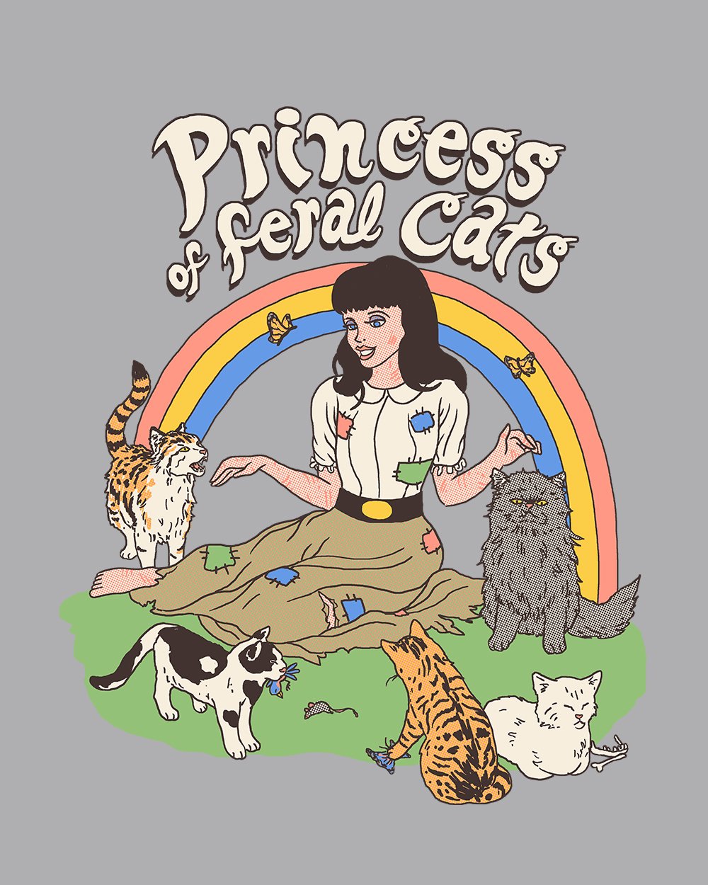 Princess of Feral Cats Hoodie Europe Online #colour_grey