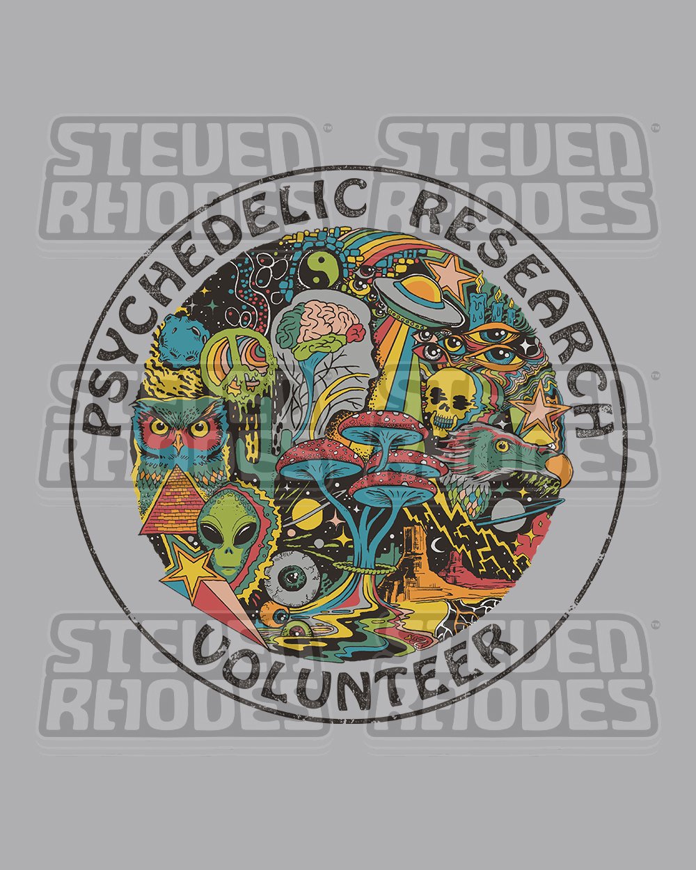 Psychedelic Research Volunteer T-Shirt Europe Online #colour_grey