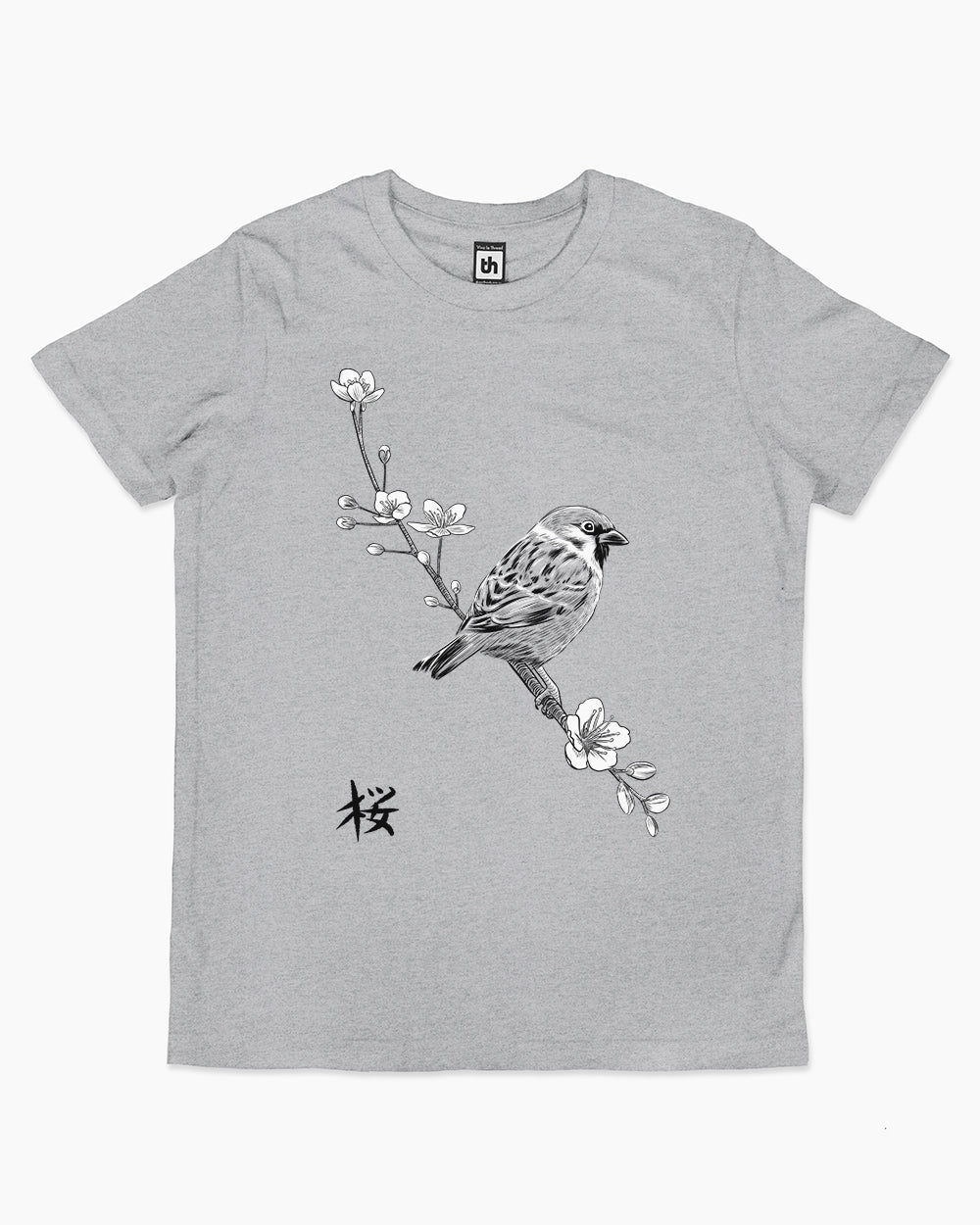 Sparrow on Cherry Kids T-Shirt Europe Online #colour_grey