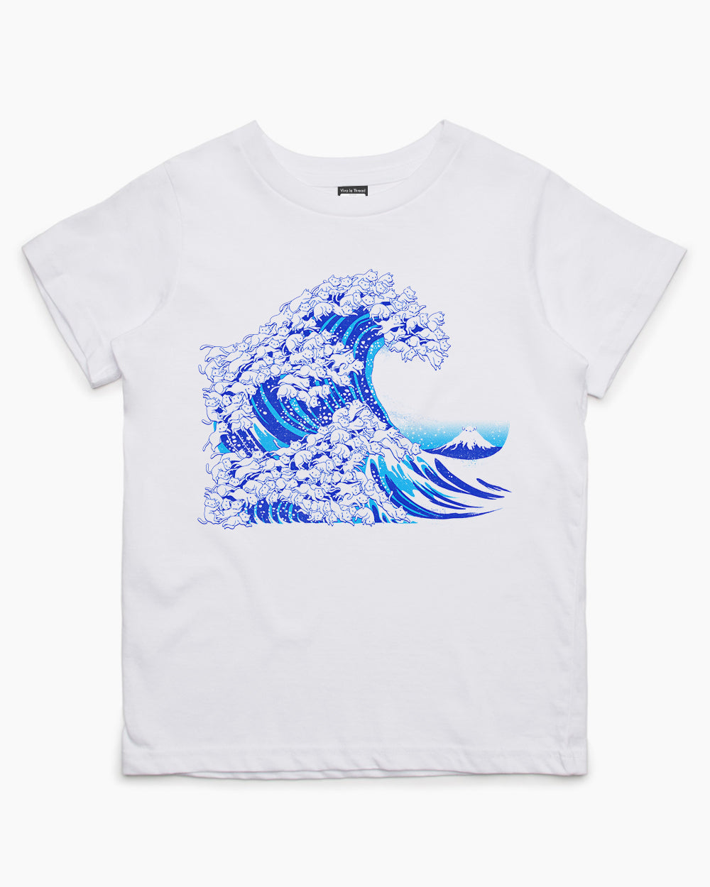 Kanagawa Cat Wave Kids T-Shirt Europe Online #colour_white
