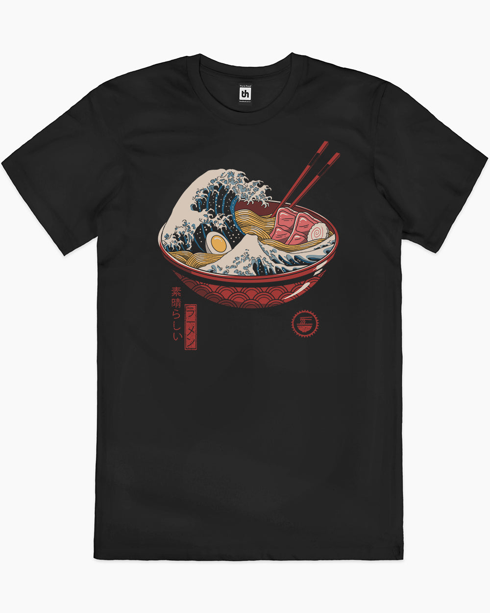 Great Ramen Wave T-Shirt Europe Online #colour_black