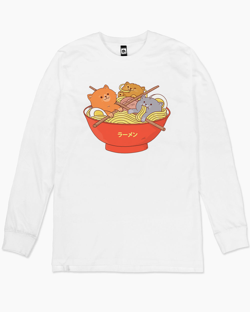 Ramen and Cats Long Sleeve Europe Online #colour_white