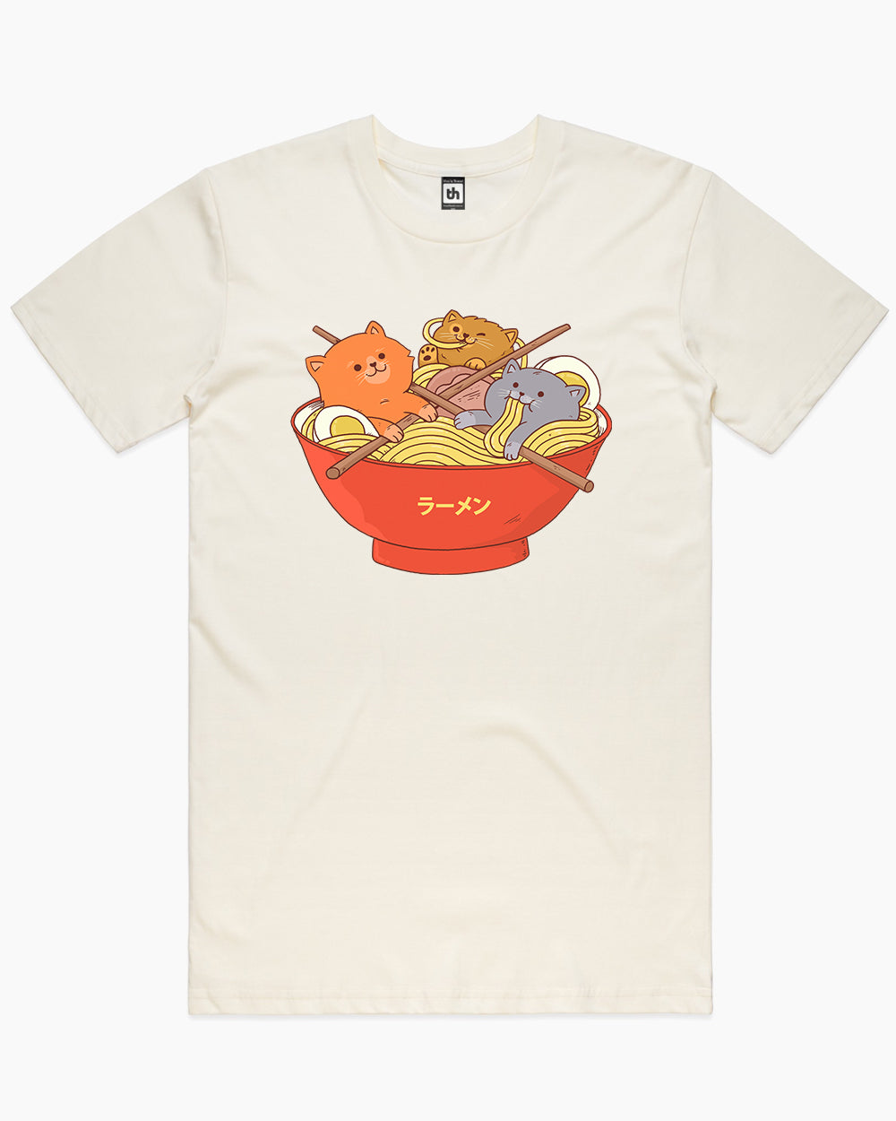 Ramen and Cats T-Shirt Europe Online #colour_natural