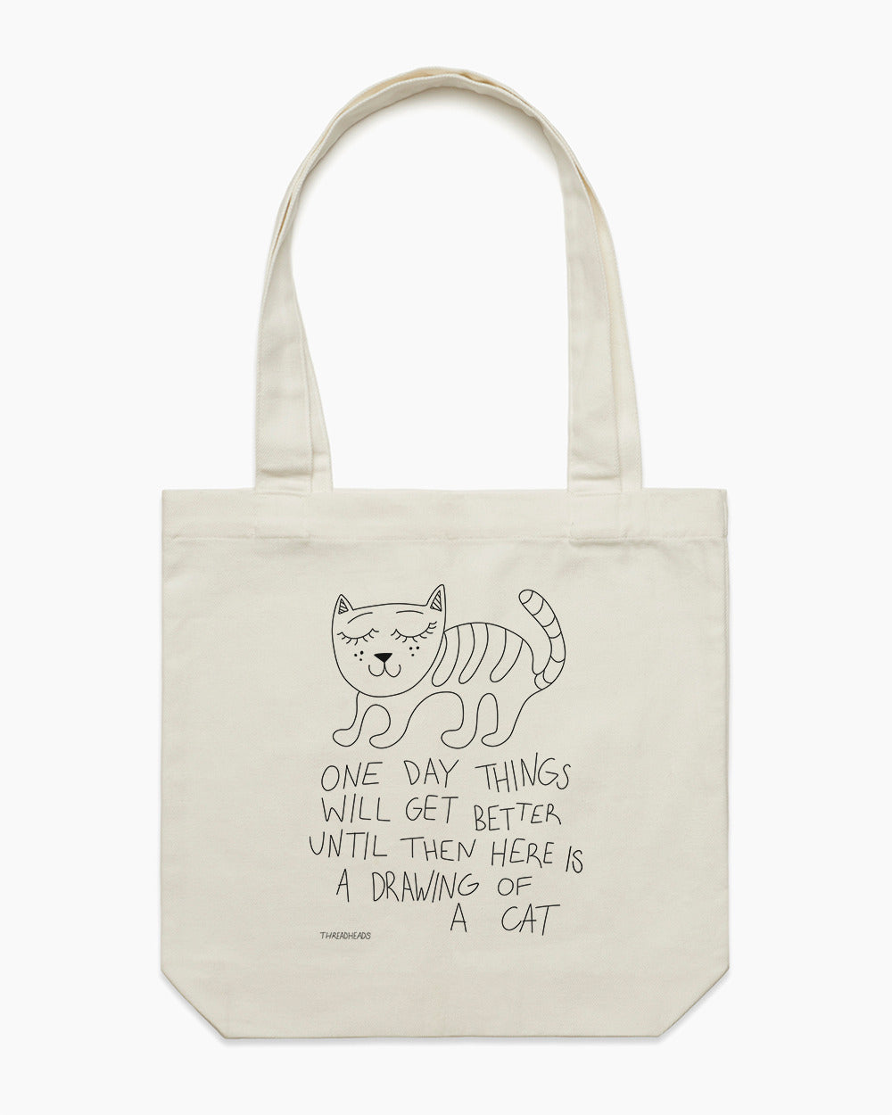 Drawing Of A Cat Tote Bag Europe Online #colour_natural