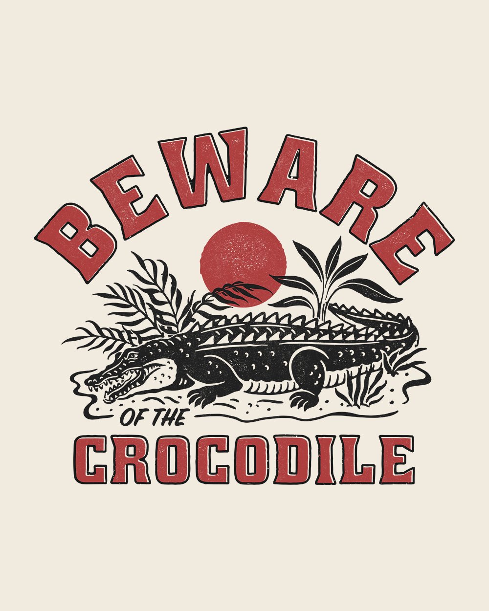 Beware of the Crocodile T-Shirt Europe Online #colour_natural