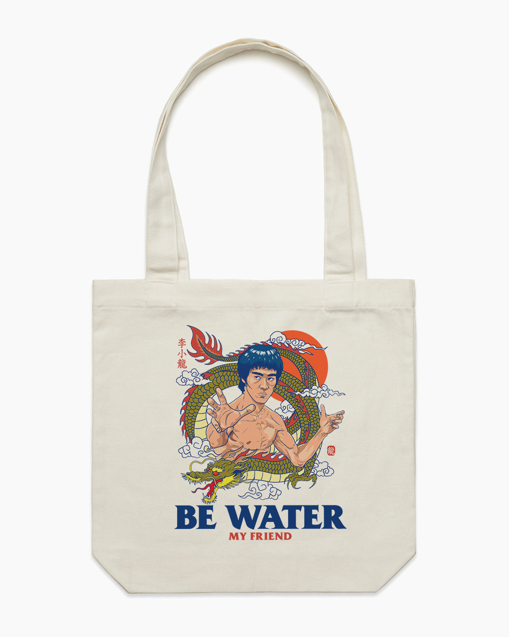 Bruce Lee Be Water Tote Bag Europe Online #colour_natural