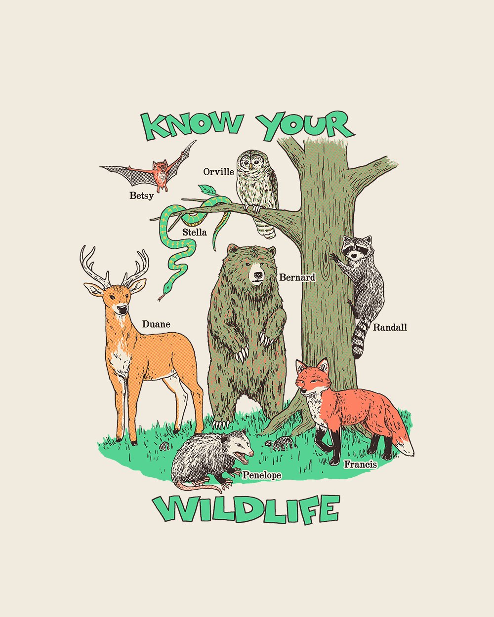 Know Your Wildlife T-Shirt Europe Online #colour_natural