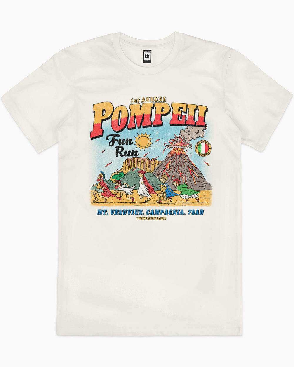 Pompeii Fun Run T-Shirt Europe Online #colour_natural