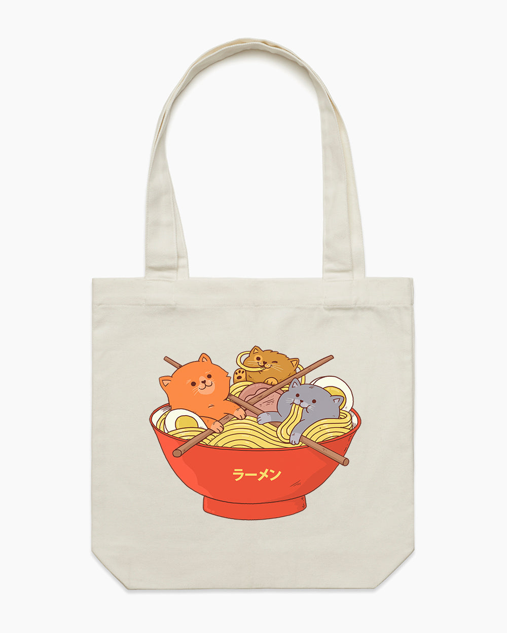 Ramen and Cats Tote Bag Europe Online #colour_natural