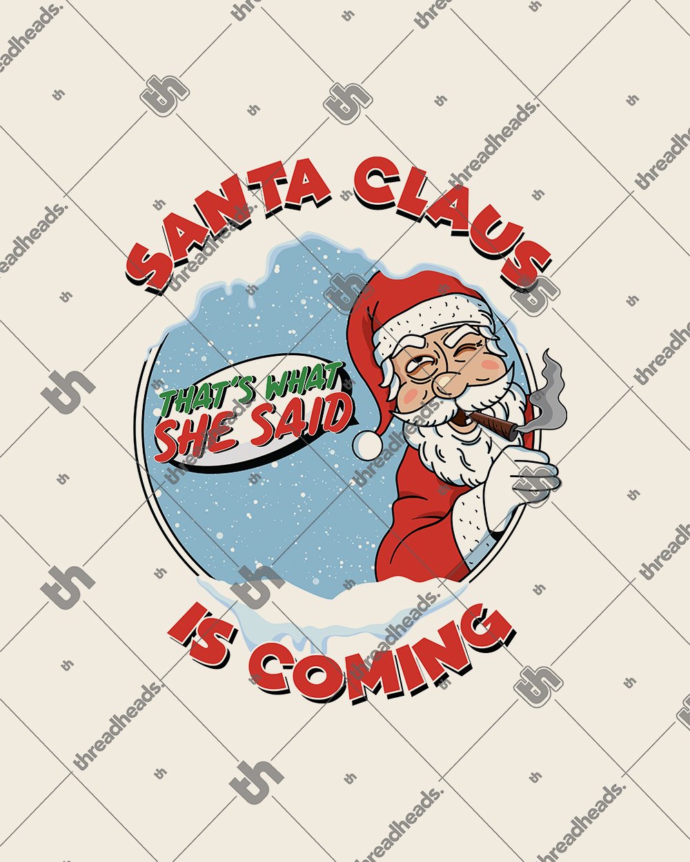 Santa is Coming T-Shirt Australia Online #colour_natural