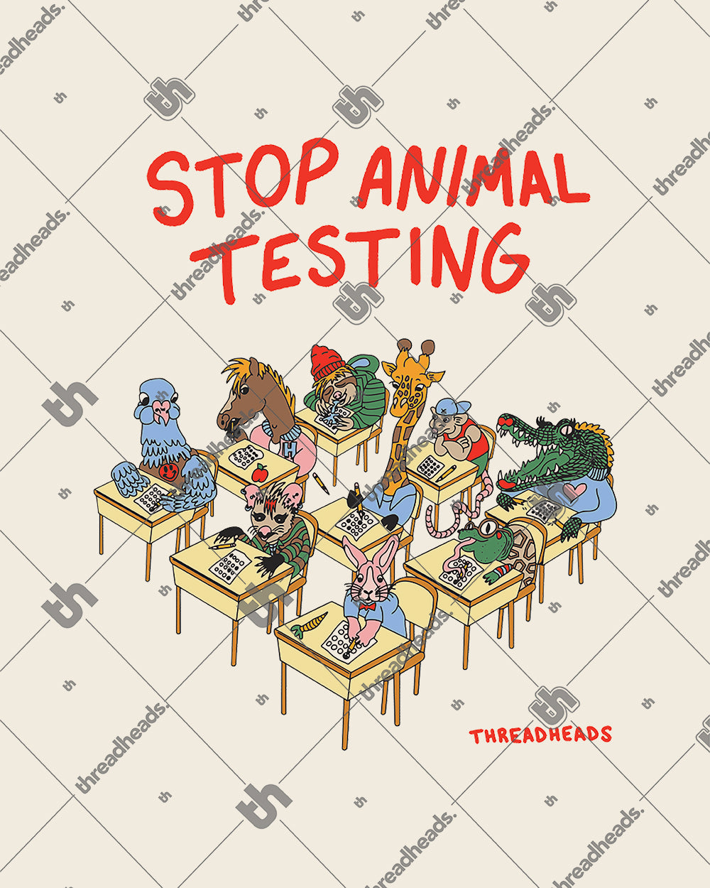 Stop Animal Testing Hoodie Europe Online #colour_natural