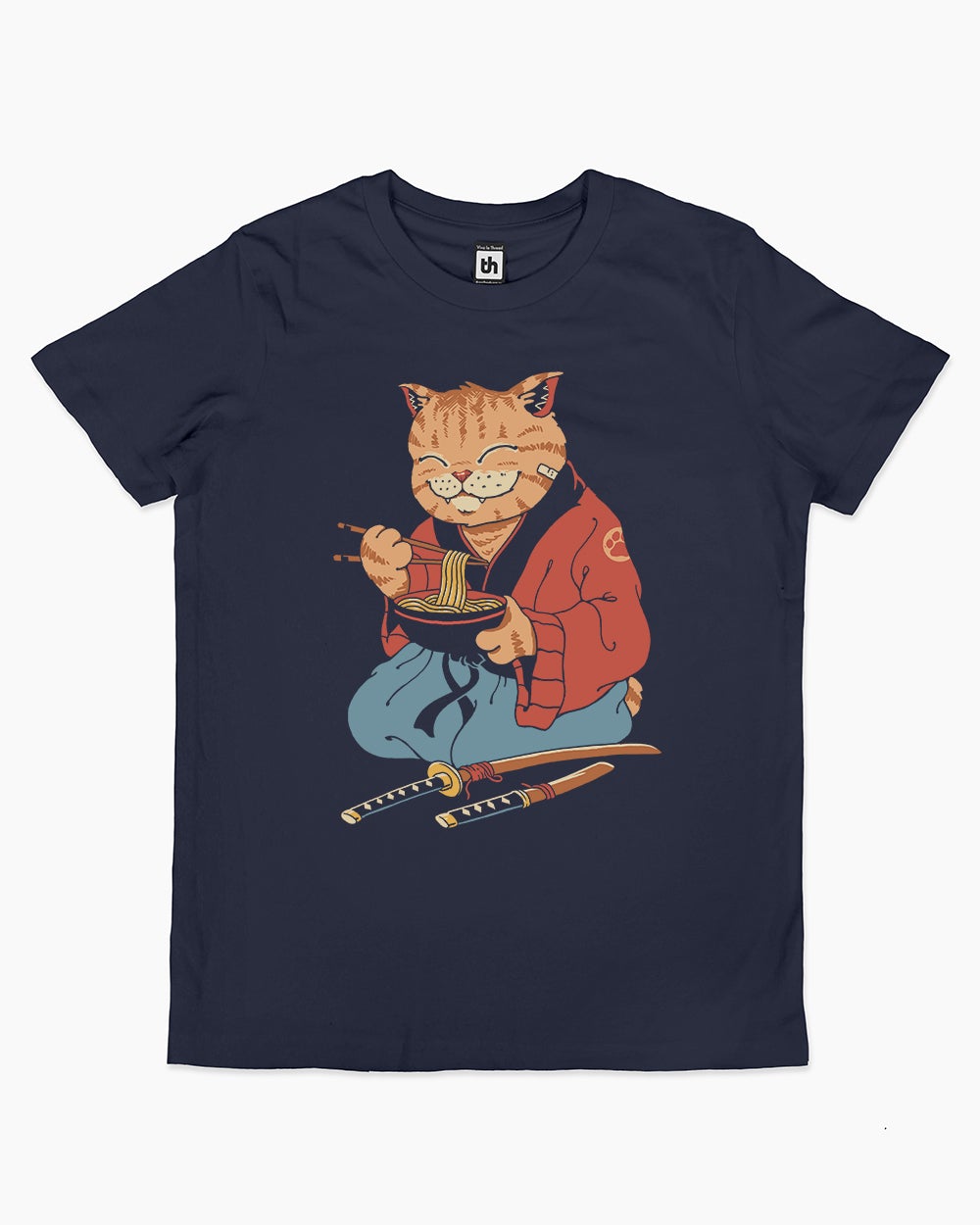 Cat Ramen Kids T-Shirt Europe Online #colour_navy