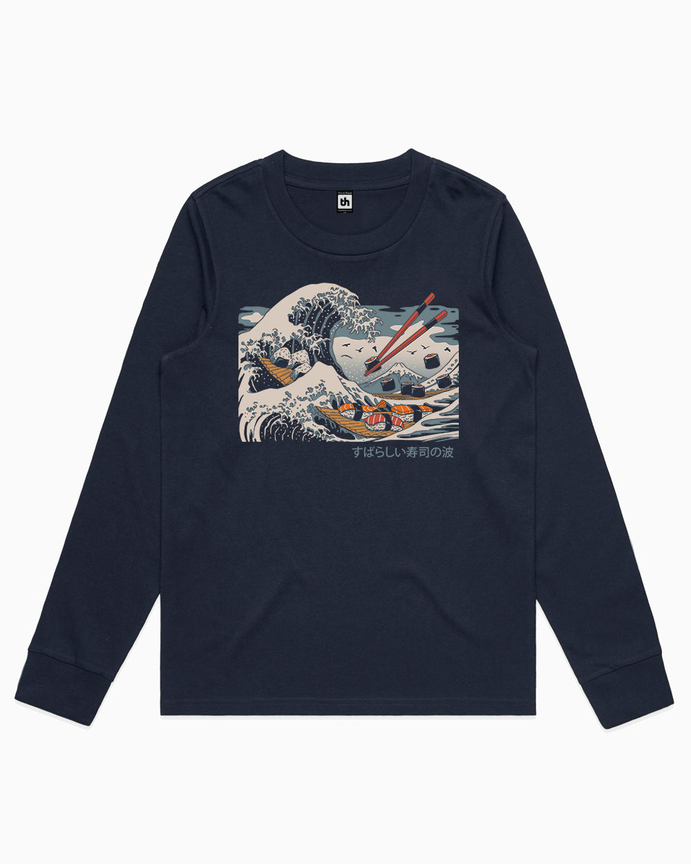 The Great Sushi Wave Long Sleeve Australia Online #colour_navy