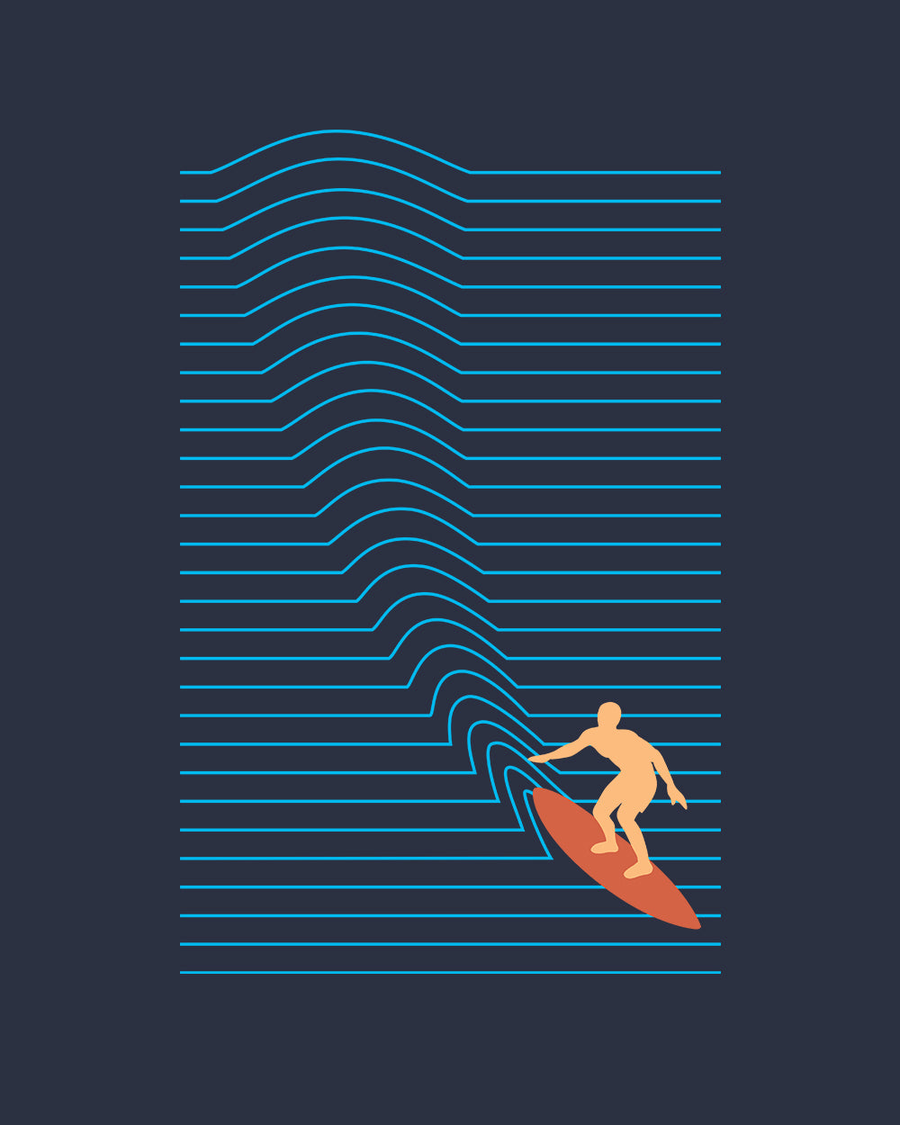 Surf Lines Kids T-Shirt Europe Online #colour_navy