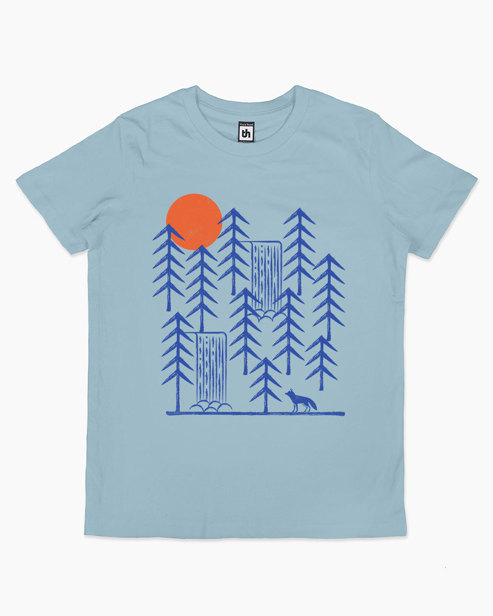 Wild Day Fox Kids T-Shirt Australia Online #colour_pale blue