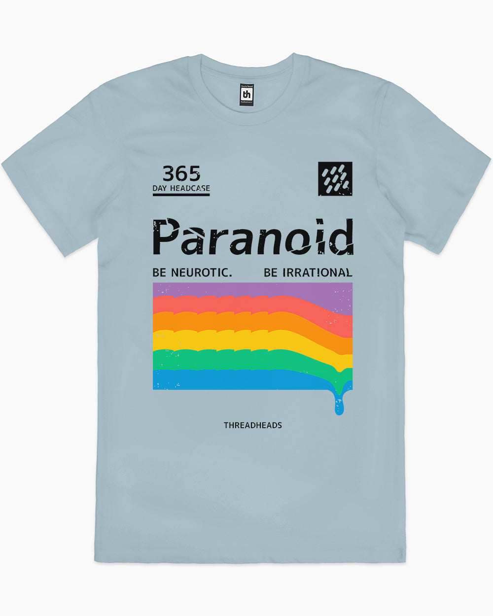 Paranoid Irrational T-Shirt Australia Online #colour_pale blue