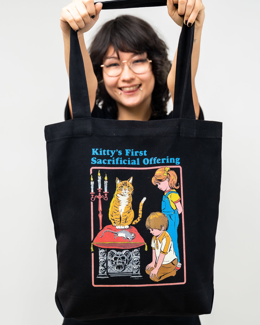 Kitty's First Offering Tote Bag Europe Online #colour_black