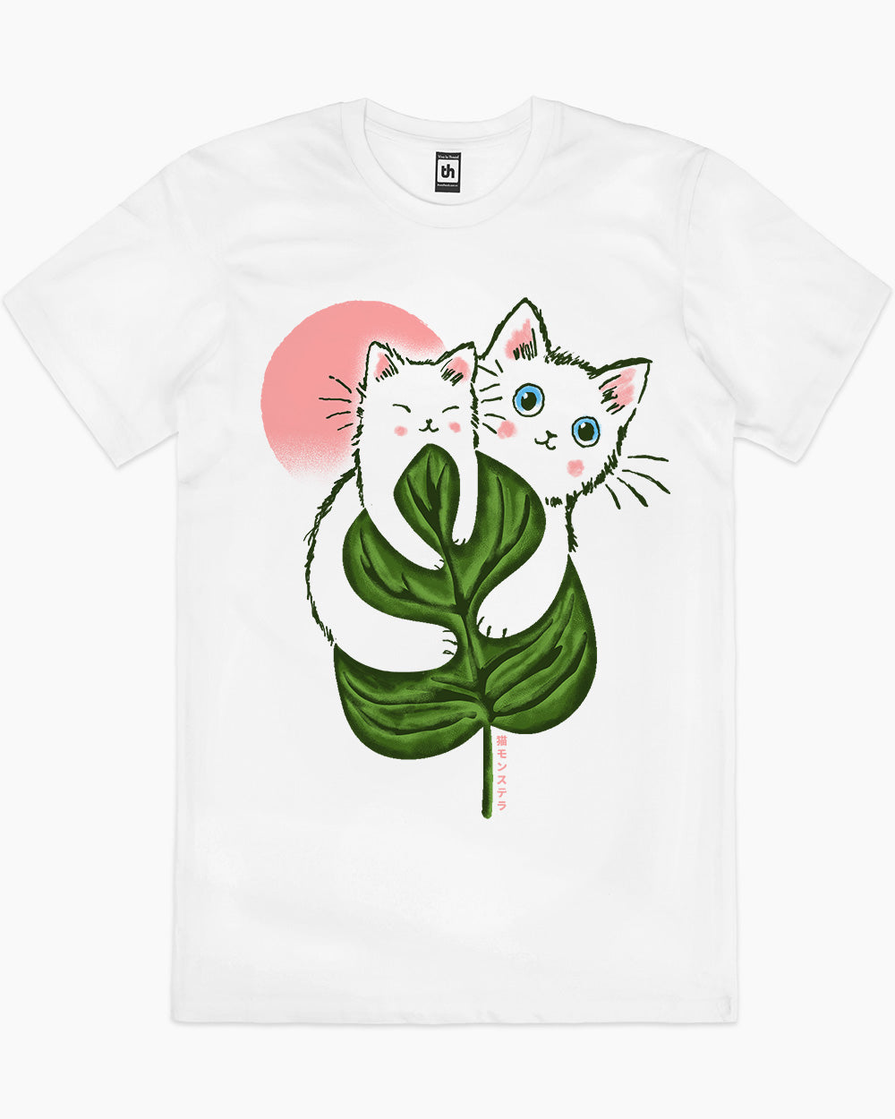 Cat Monstera T-Shirt Europe Online #colour_white