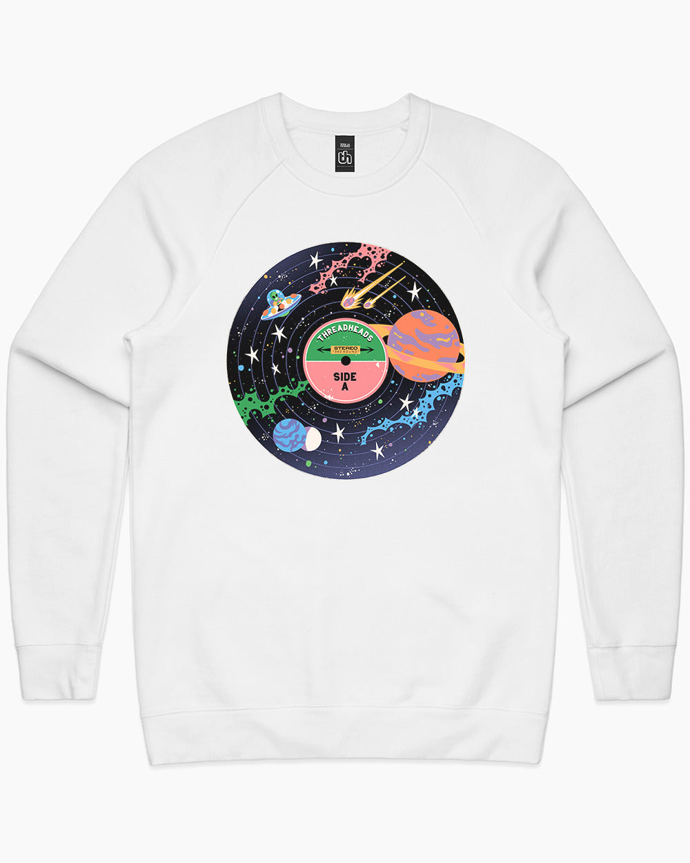Vinyl Universe Sweater Europe Online #colour_white