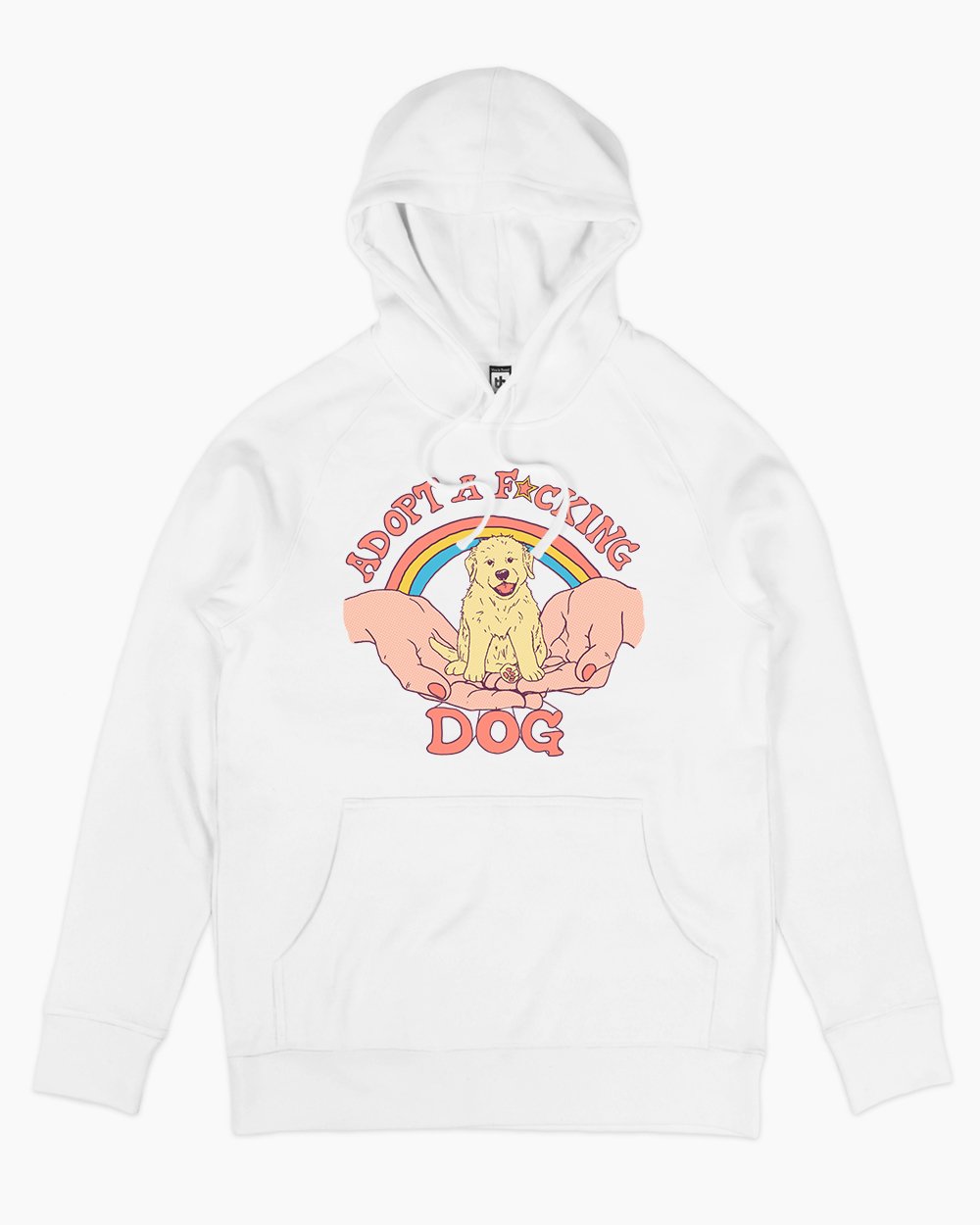 Adopt a F-cking Dog Hoodie Europe Online #colour_white