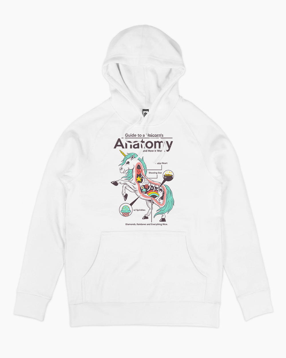 Anatomy of a Unicorn Hoodie Europe Online #colour_white