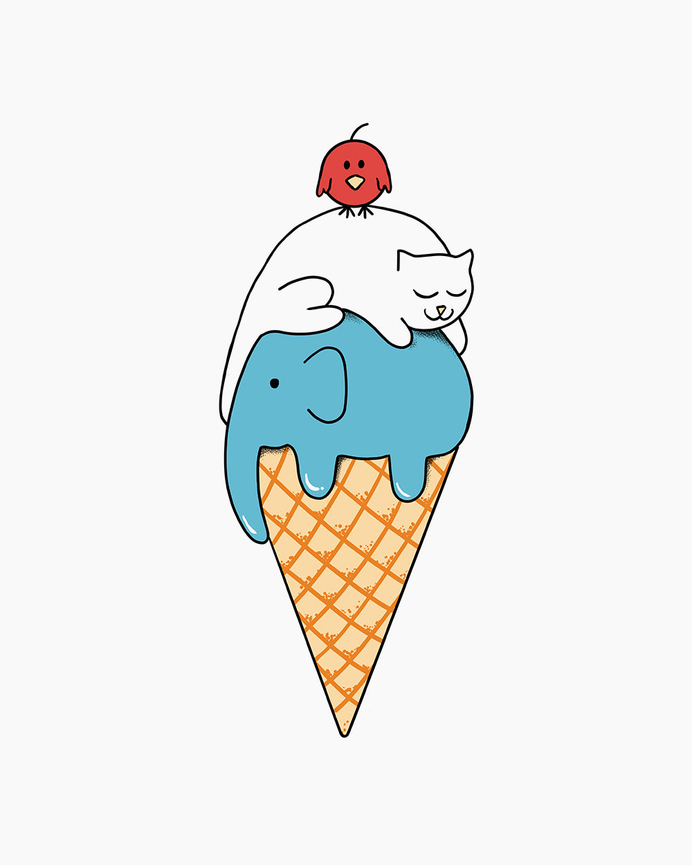 Animals Ice Cream Kids T-Shirt Europe Online #colour_white
