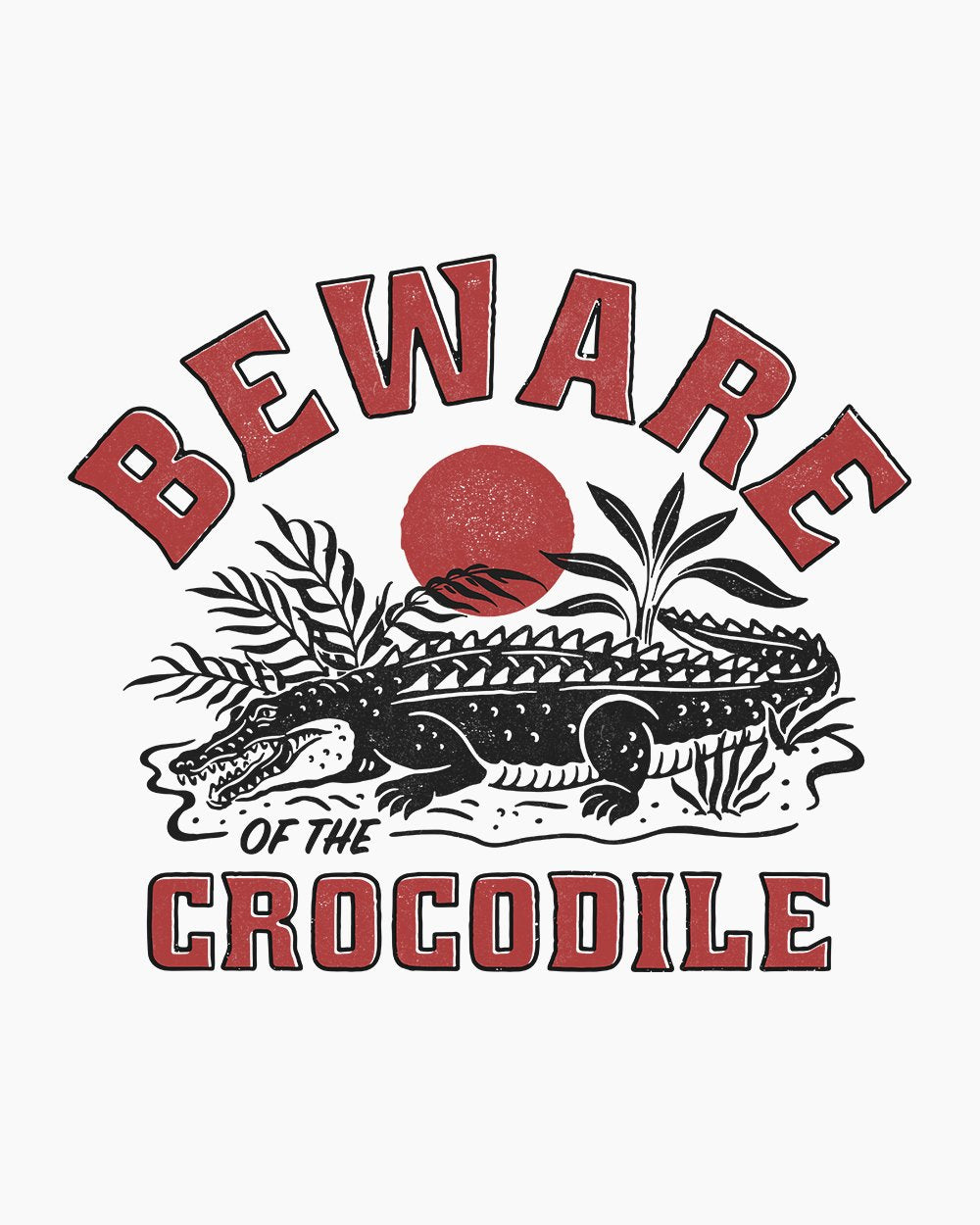 Beware of the Crocodile T-Shirt Europe Online #colour_white