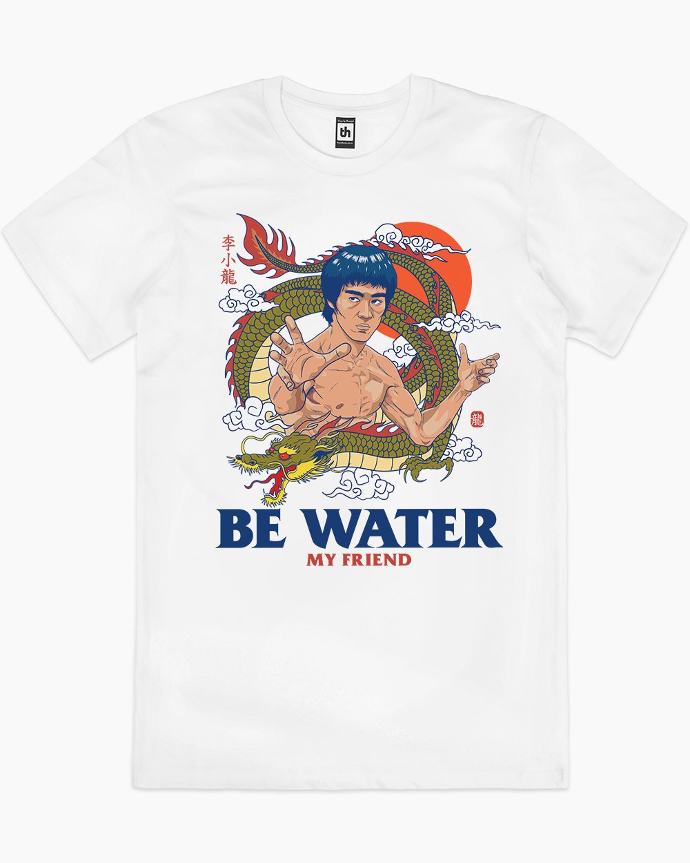 Bruce Lee Be Water T-Shirt Europe Online #colour_white
