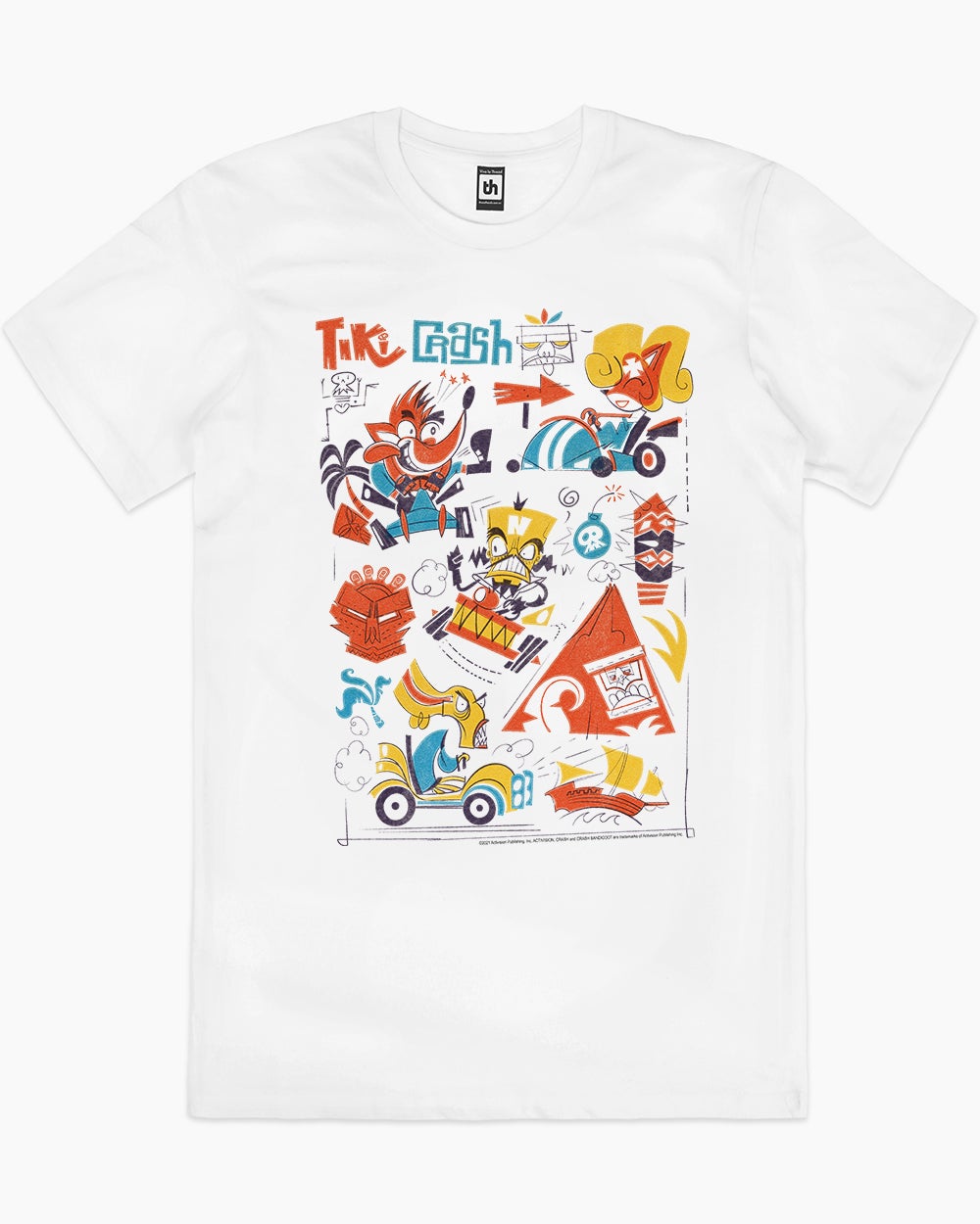 Crash Characters Tiki T-Shirt Europe Online #colour_white