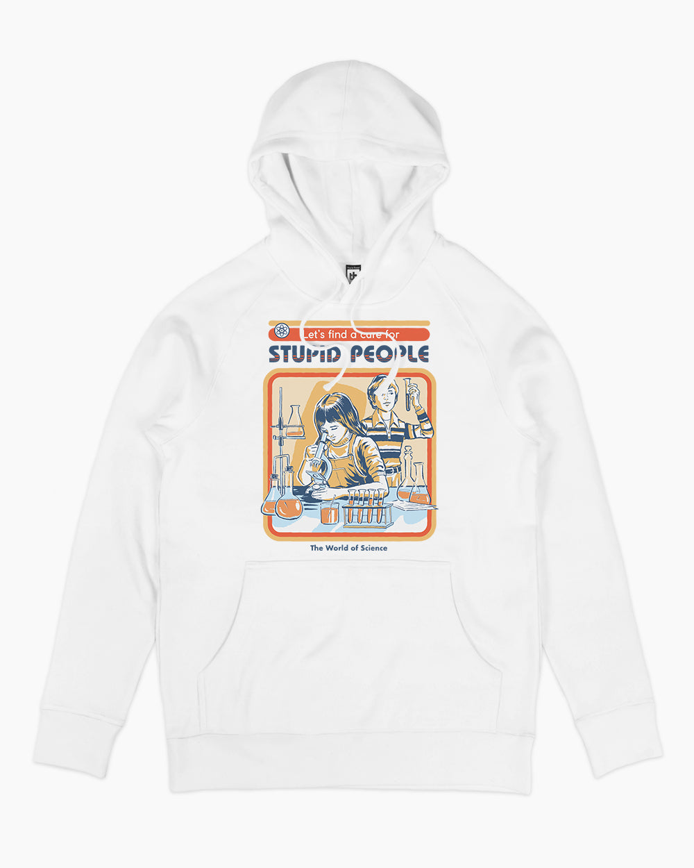 Let's Find a Cure for Stupid People Hoodie Europe Online #colour_white